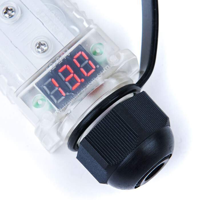 Anderson Plug Voltmeter with Voltage Display - 50A, Black - Image 2
