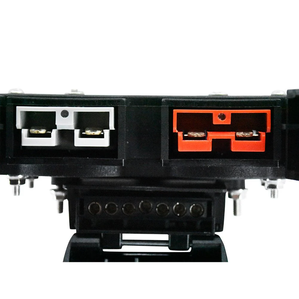 50A Anderson Style Dual Connector Cover with Mounted 7-Pin Flat Socket + Quick Screw LED Connectors - Image 2