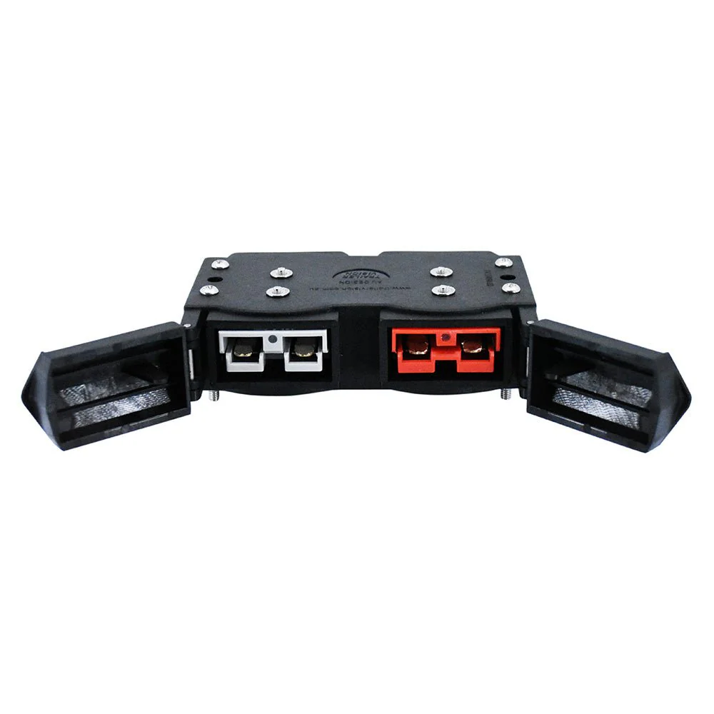 50A Anderson Style Dual Connector Cover with Red & Grey Quick Screw LED Connectors