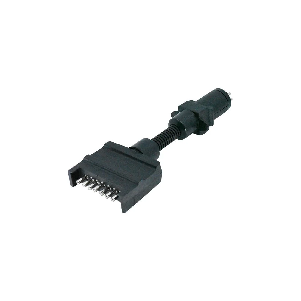 7-Pin Flat Socket to 7-Pin Round Socket Adapter
