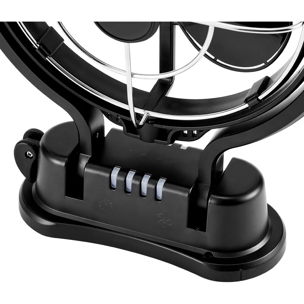 Kickass 12/24v 360°, 3 Speed Caravan fan, Black - Image 4