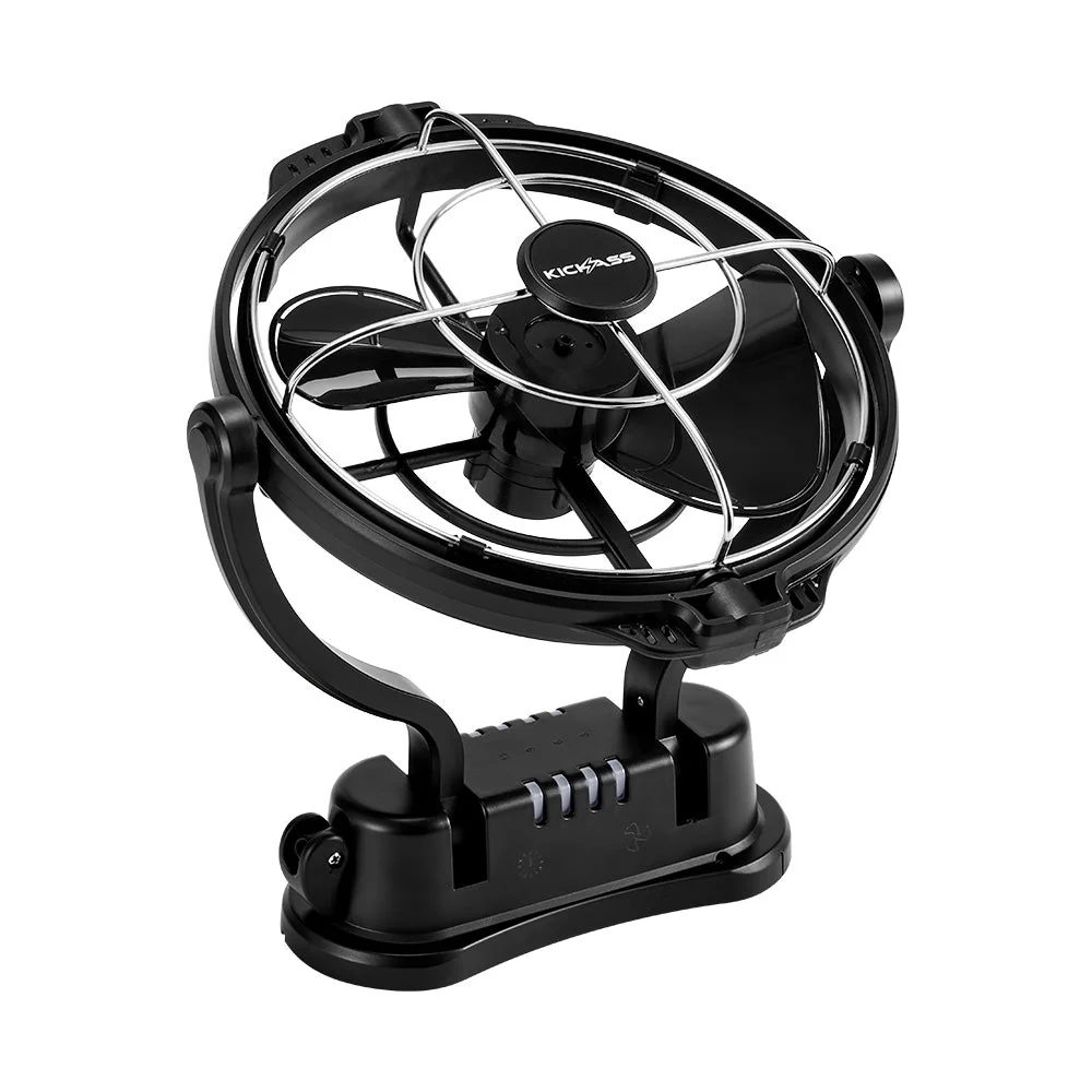 Kickass 12/24v 360°, 3 Speed Caravan fan, Black - Image 6