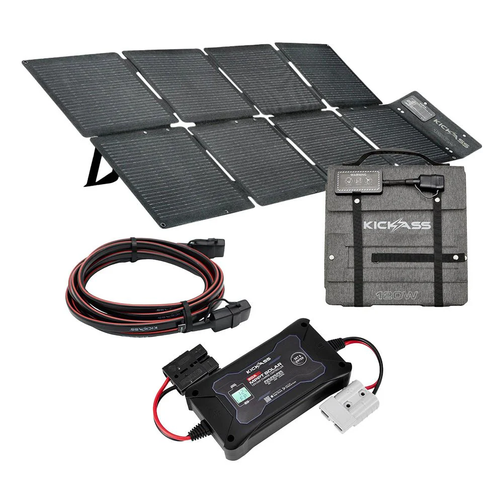 KickAss 120W Solar Blanket with MPPT Controller Kit