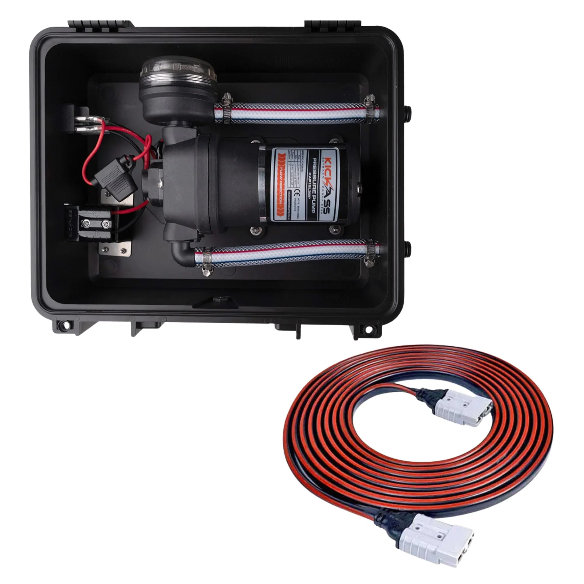 KickAss 12L/Min Portable Pump Pack + Extension Cable Bundle - 5m