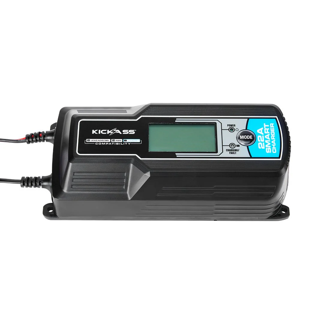 KickAss Twin 12V 120Ah Deep Cycle AGM Battery Bundle with 22A Charger & Linking Cables - 240Ah Total Capacity - Image 9
