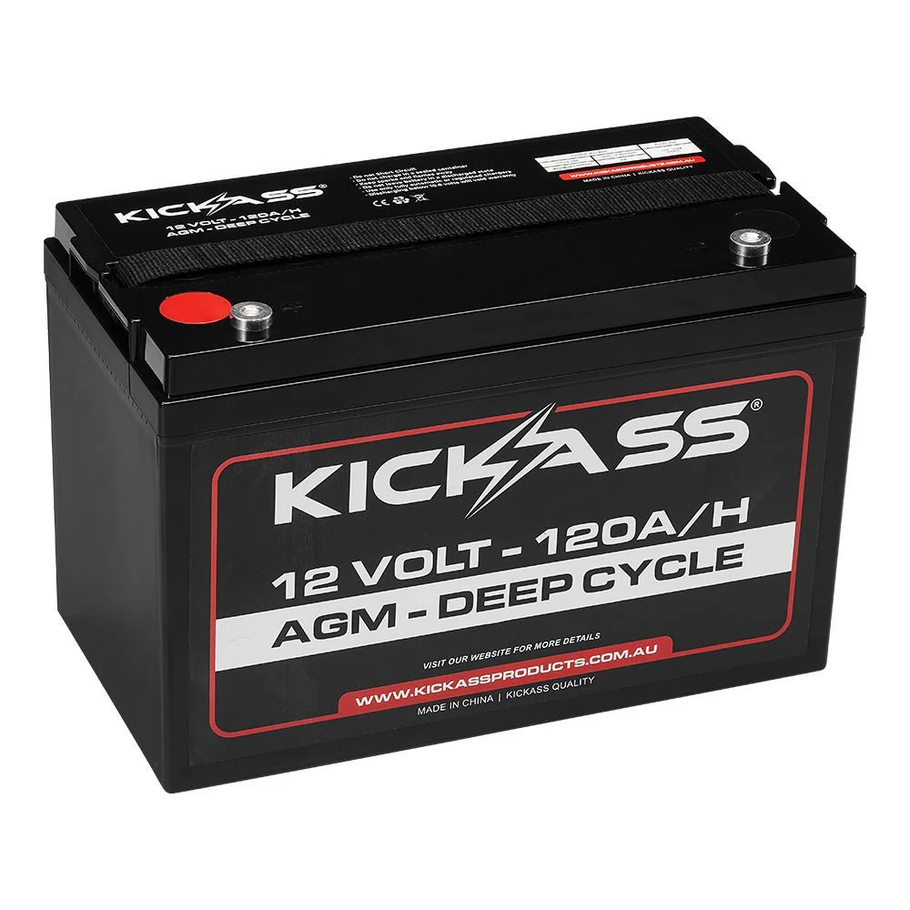 KickAss 12V 120Ah AGM Essentials Dual Battery Kit with 25A DCDC Charger, Wiring Kit and Maxi Fuse Holder - Image 2