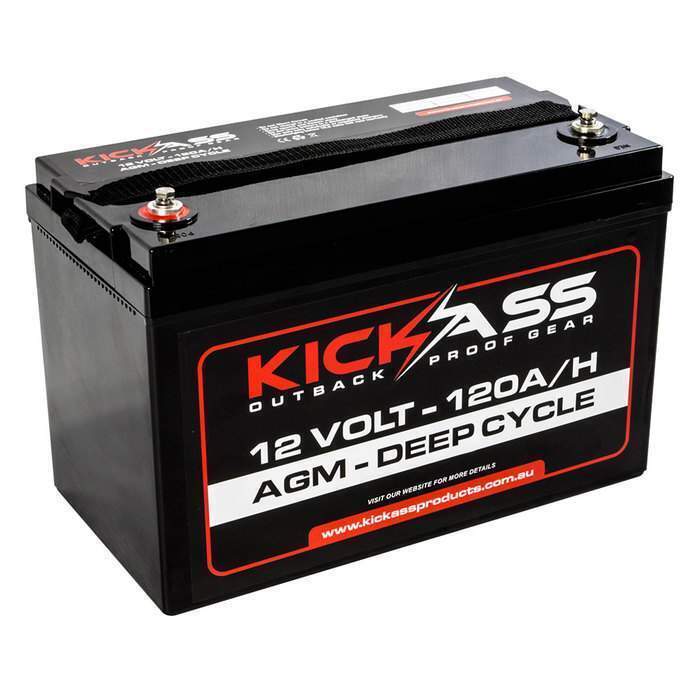 KickAss 12V 120Ah Deep Cycle AGM Battery + 22A Charger Bundle - Image 2