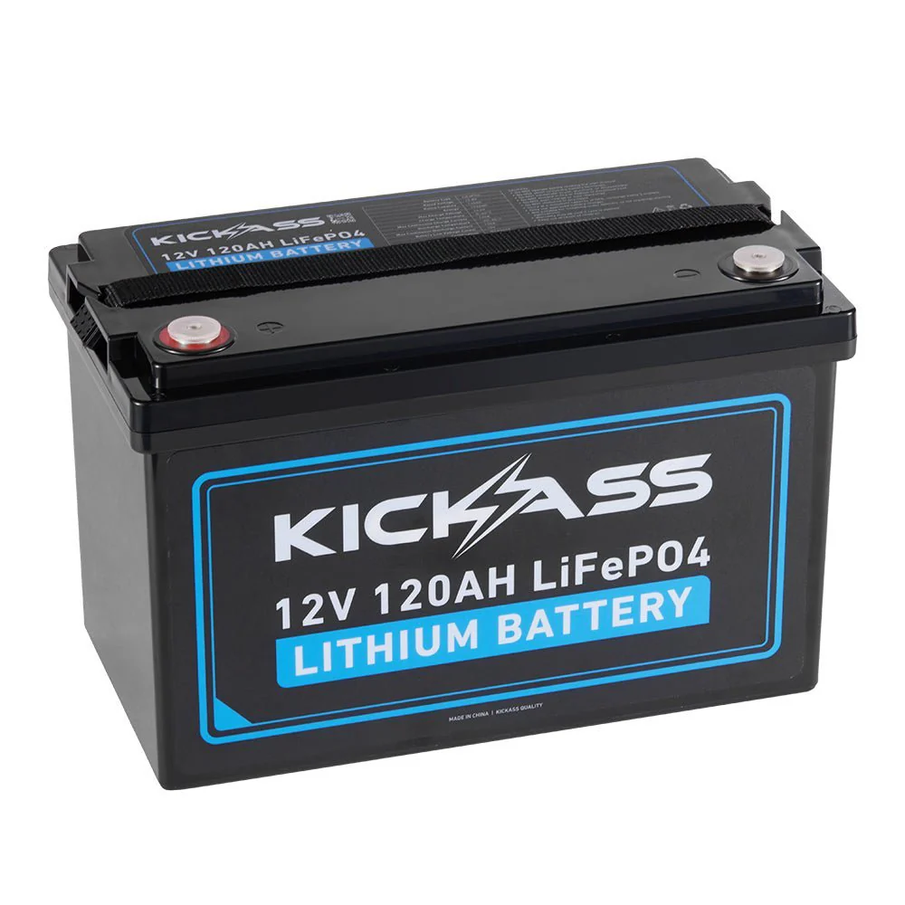 KickAss 12V 120Ah Lithium Deep Cycle Battery Bundle with Smart Shunt, N70 Tray and Power Connections Kit - Image 2