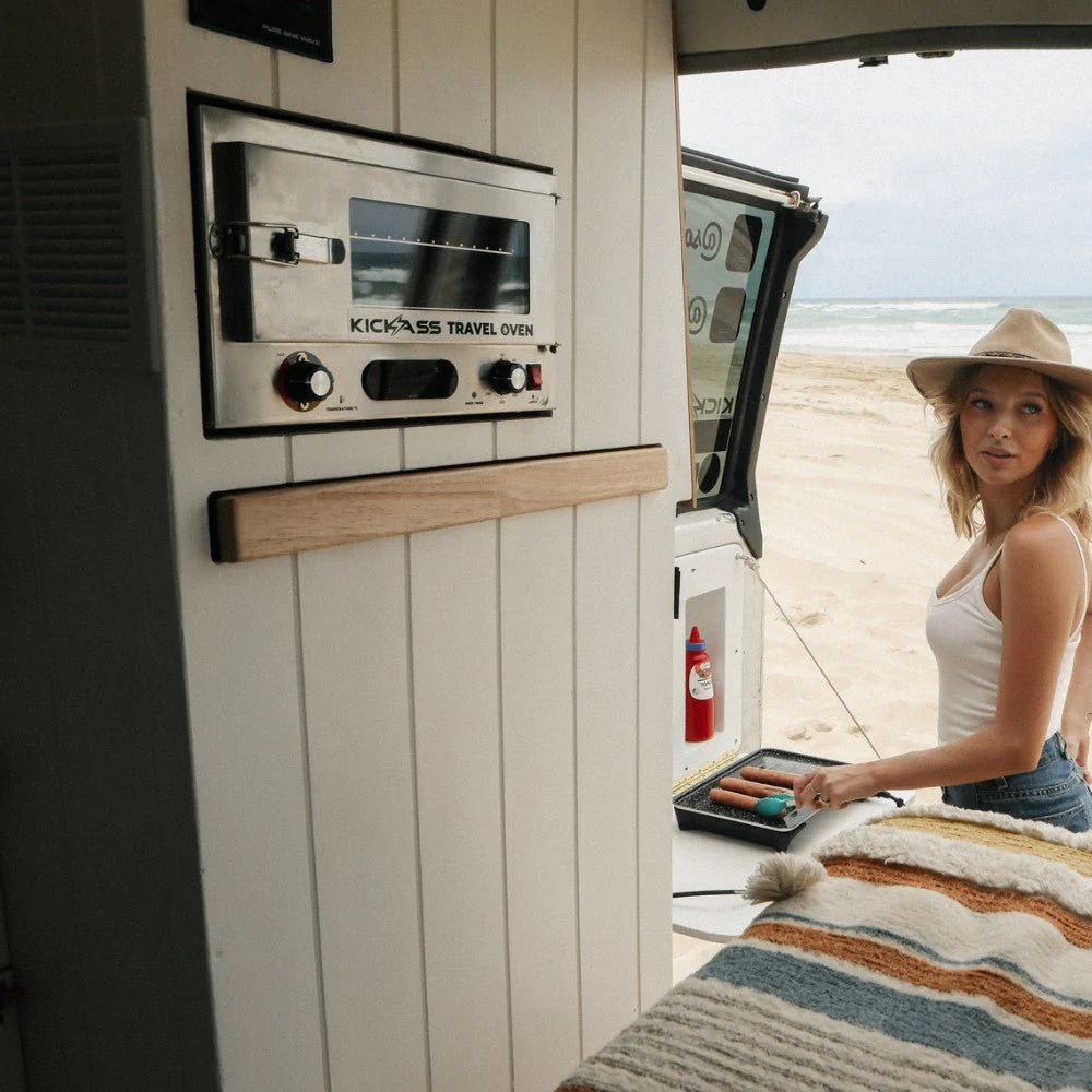 KickAss 12V 130W Portable Travel Oven with Glass Door & Thermometer - Image 3