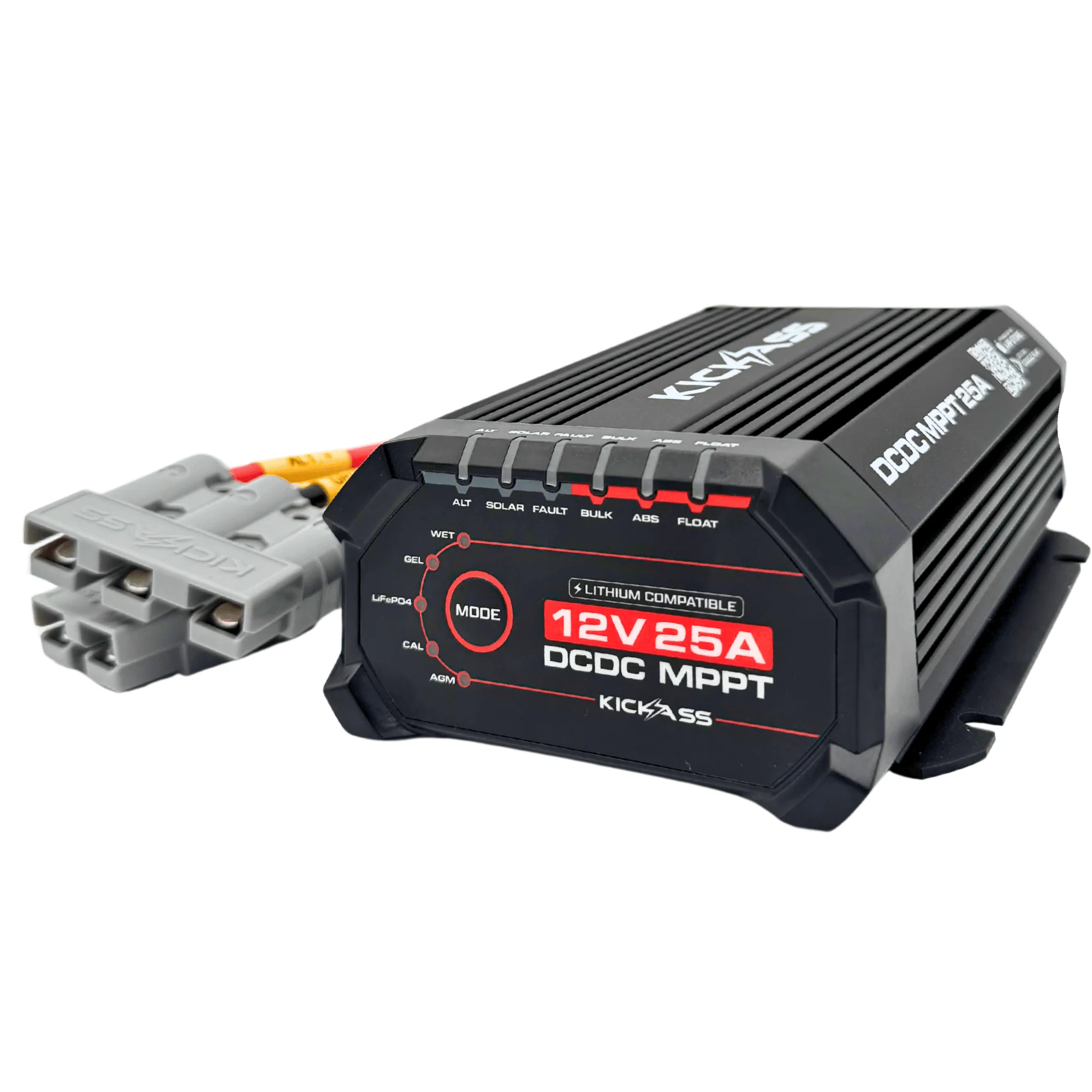 KickAss 12V 170Ah Slimline AGM Essentials Dual Battery Kit with 25A DCDC Charger, Battery Tray, Wiring Kit, Accessory Panel and Maxi Fuse Holder - Image 3
