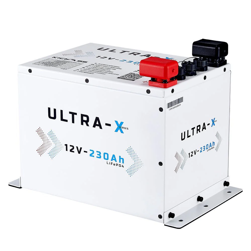 KickAss 12V 230Ah Lithium Arctic White Complete Dual Battery Kit with 40A DCDC Control Hub, Heavy Duty Wiring Kit and Remote Display Unit - Image 2