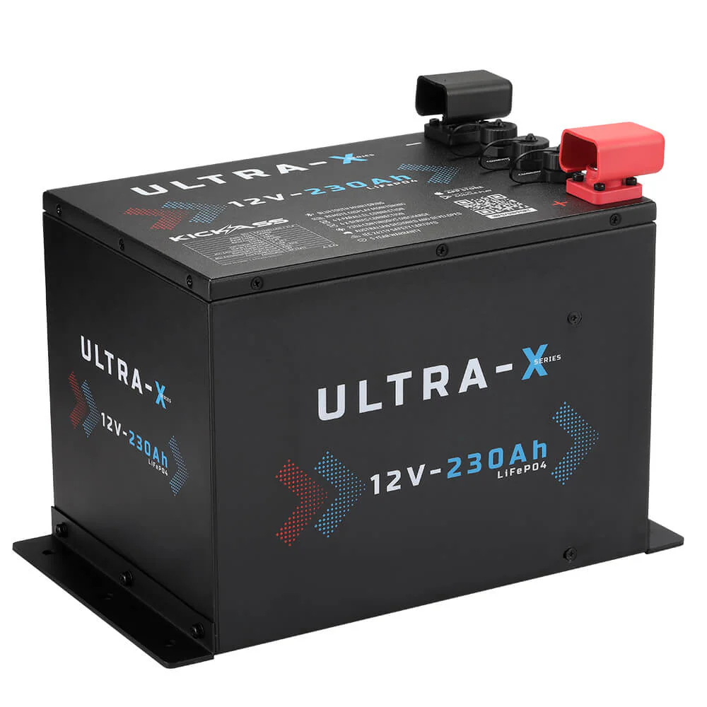 KickAss 12V 230Ah Lithium Complete Dual Battery Kit with 40A DCDC Control Hub, Heavy Duty Wiring Kit and Remote Display Unit - Image 2