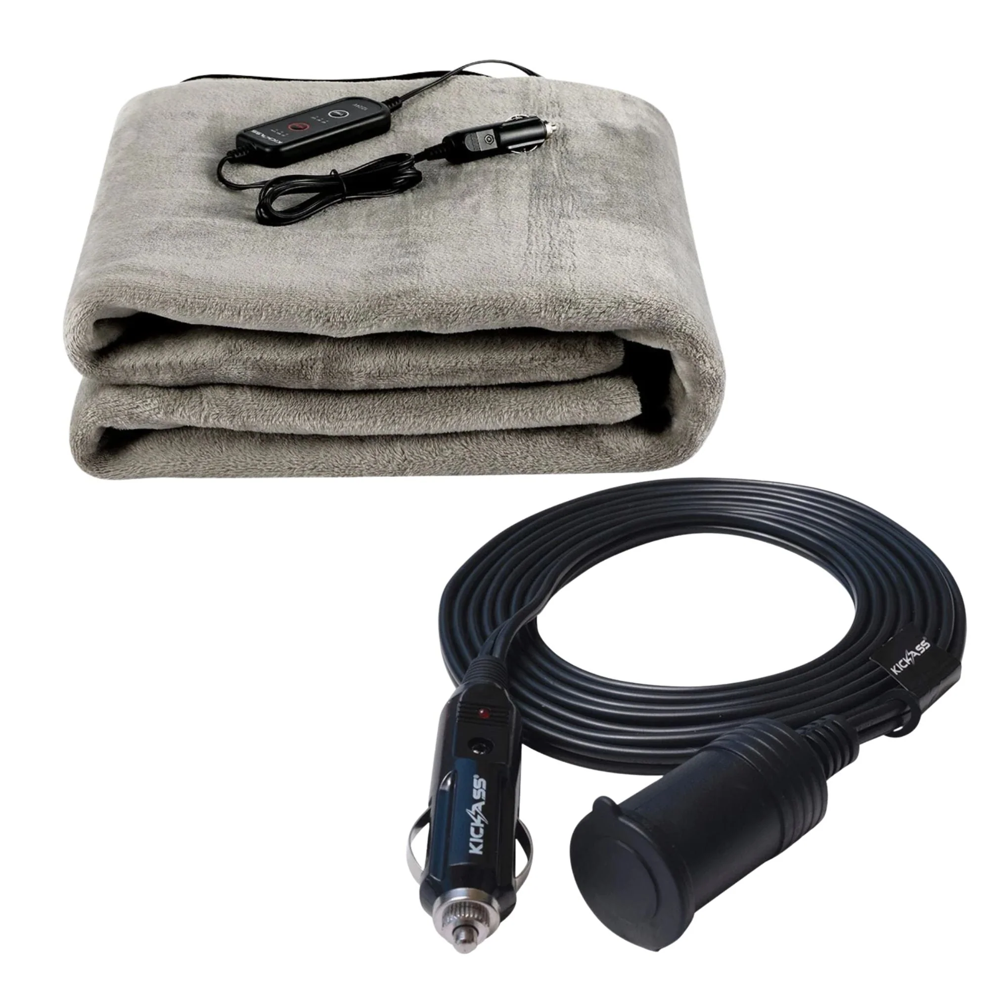 KickAss 12V/24V Electric Blanket + Extension Cable Bundle - 3m