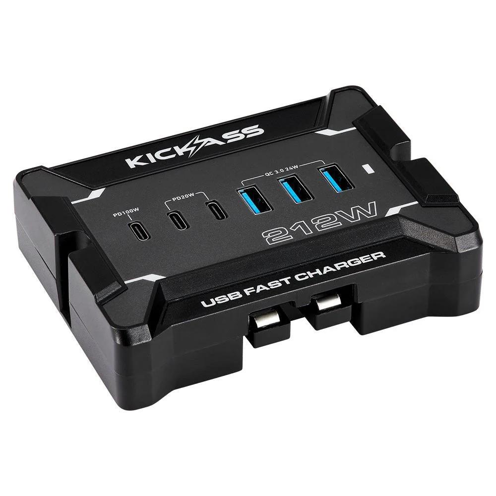 KickAss 12V Anderson To USB Fast Charger + Rechargeable 3-in-1 Torch & Inspection Work Light Bundle - Image 2