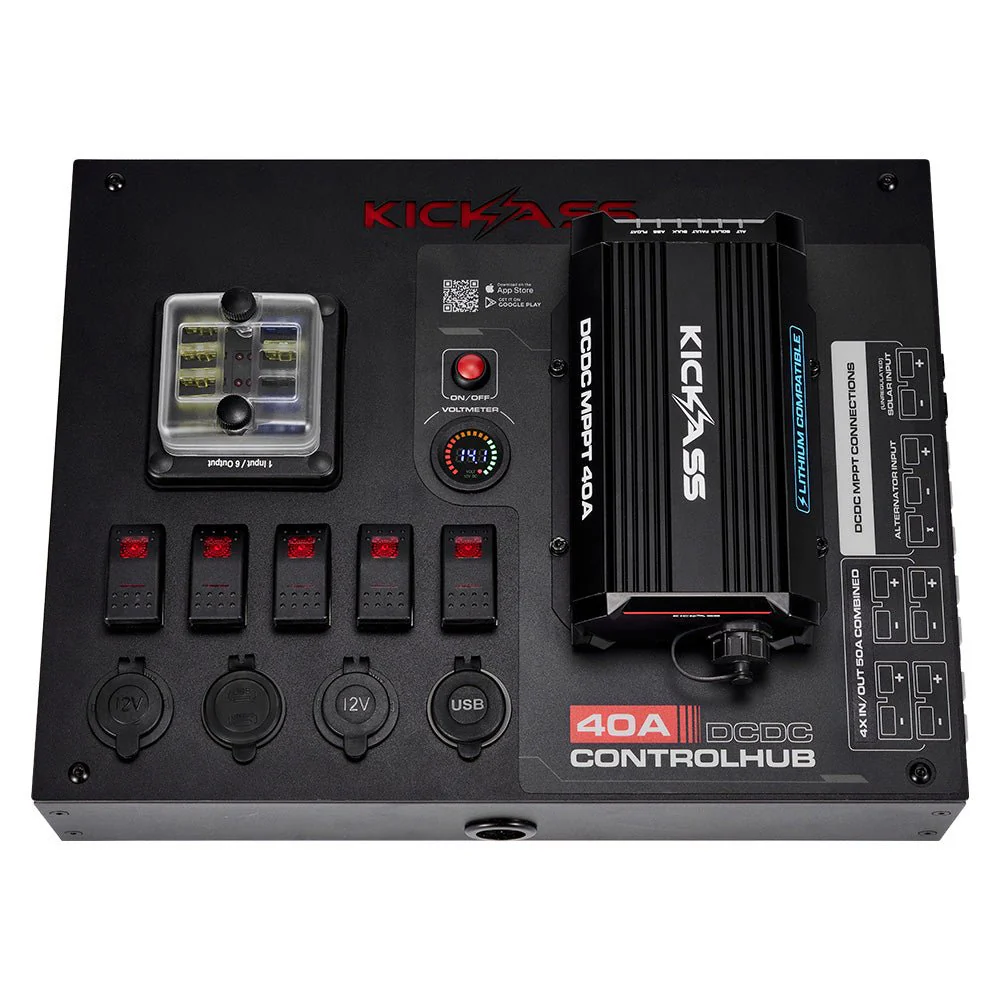 KickAss 12V Control Hub / Panel with Smart 40A DCDC Charger + Integrated Bluetooth - Image 2