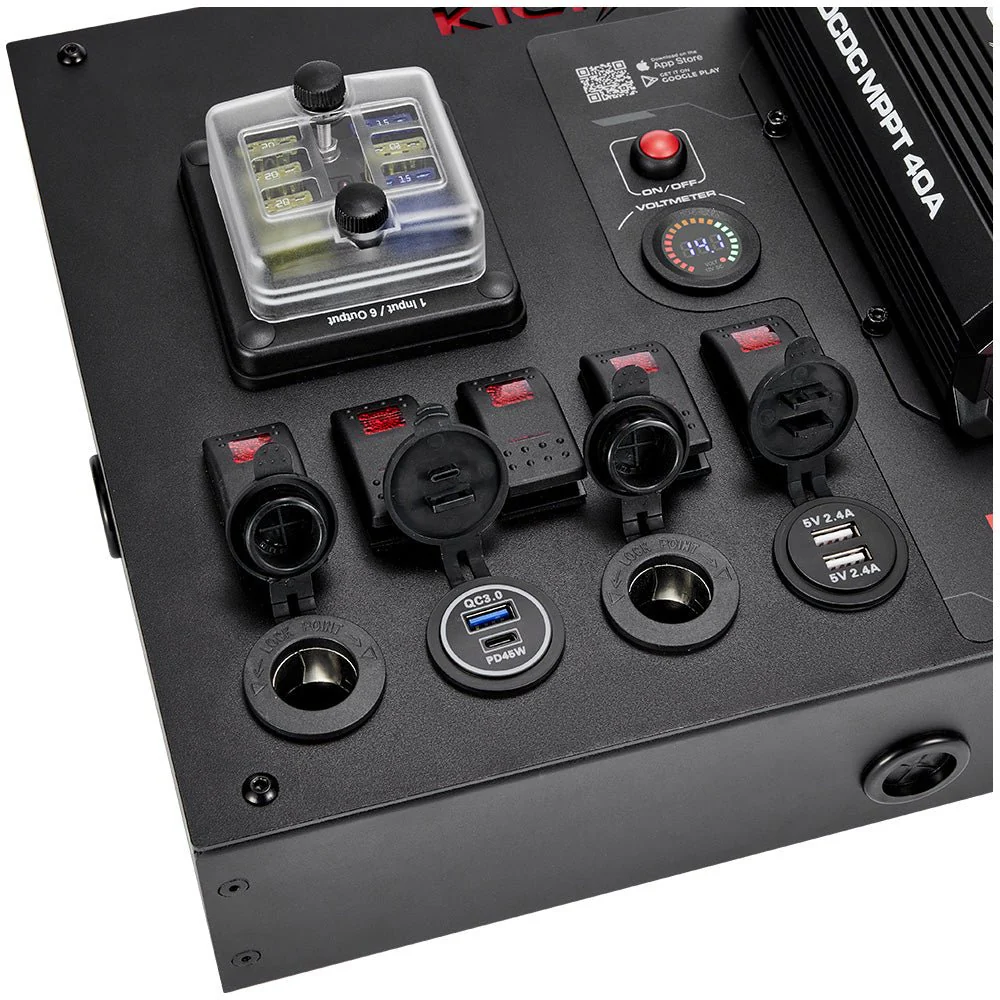 KickAss 12V Control Hub / Panel with Smart 40A DCDC Charger + Integrated Bluetooth - Image 6