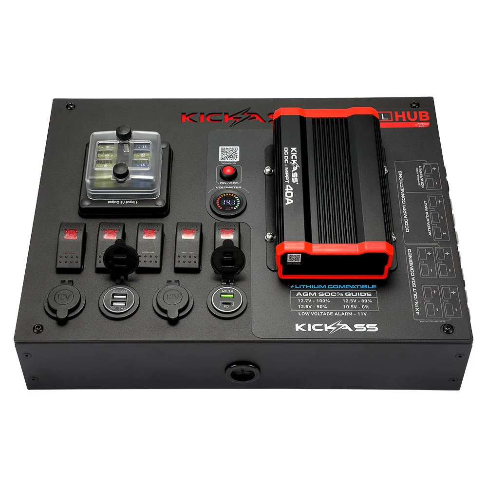 KickAss 12V Control Hub / Panel with 40A DCDC Charger - Image 3