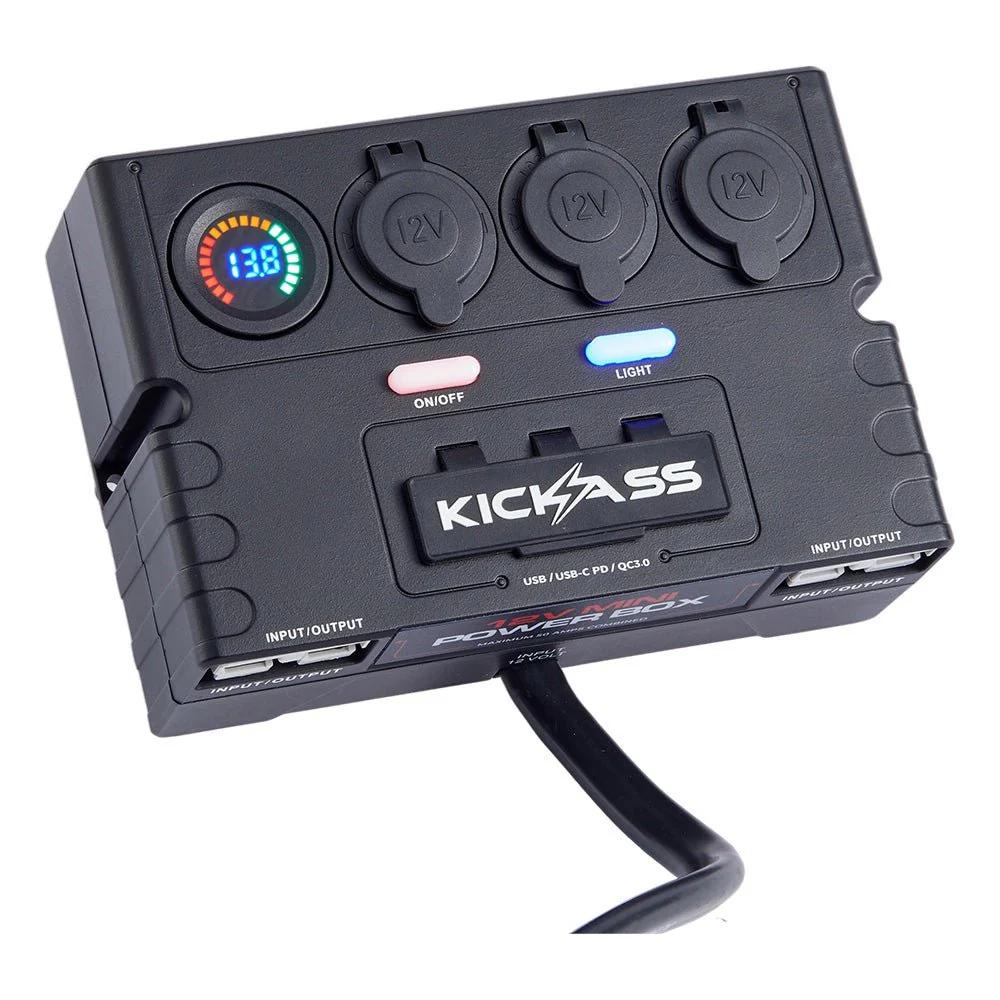 KickAss 12V Mini Control Box with 2 x Anderson, 6 x USB & 3 x Cig Sockets - Image 3