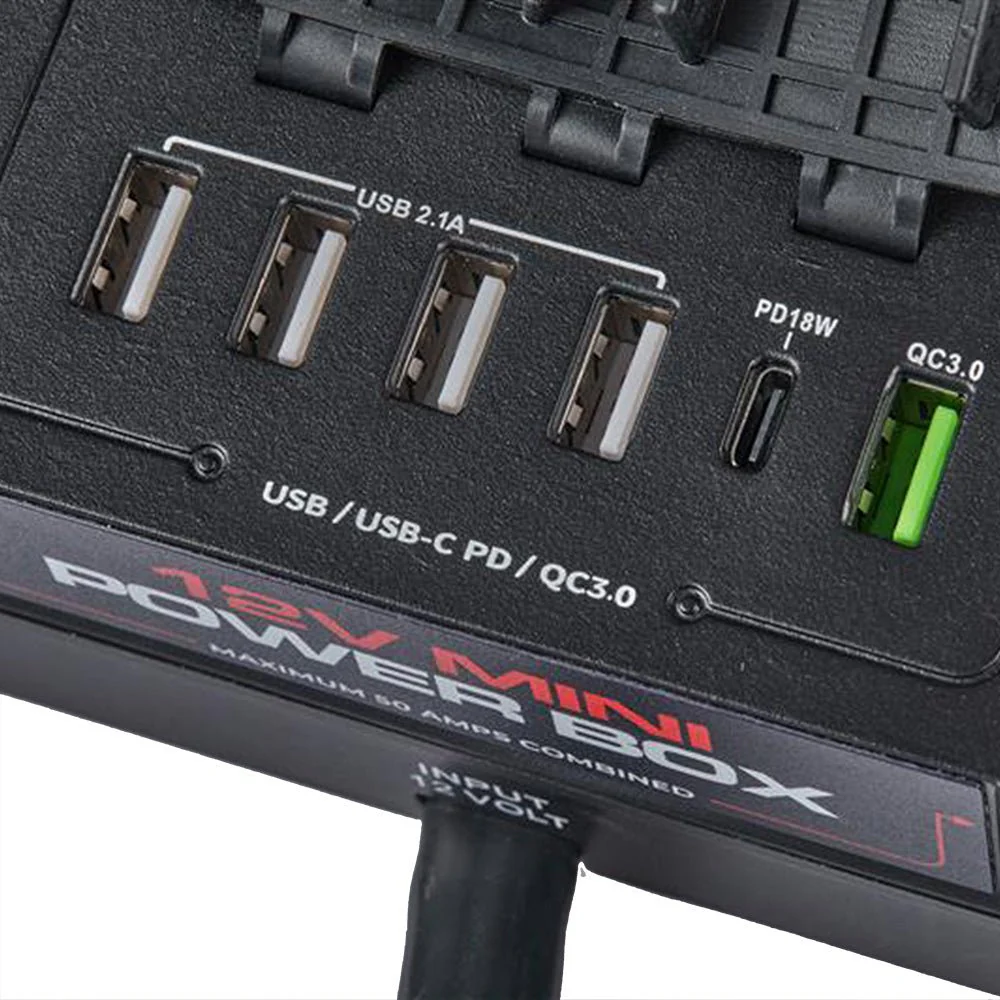KickAss 12V Mini Control Box with 2 x Anderson, 6 x USB & 3 x Cig Sockets - Image 6