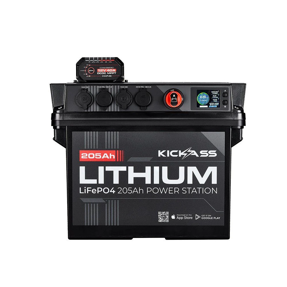 KickAss Smart 205Ah Lithium Battery Box Power Station with 40A DCDC Charger + Integrated Bluetooth - Image 2