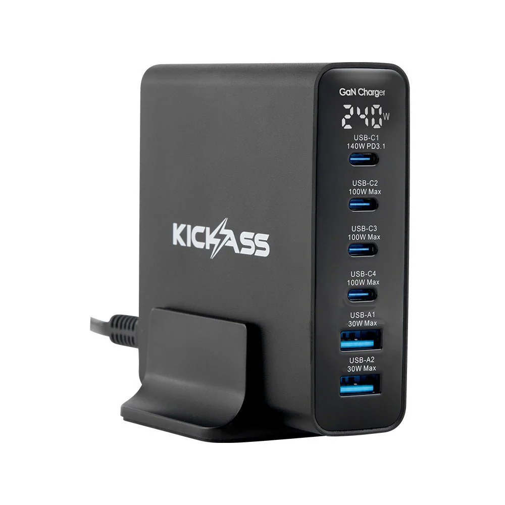 KickAss 240W GaN USB-C Charger + Portable Hanging Camping Fan Bundle - Image 2