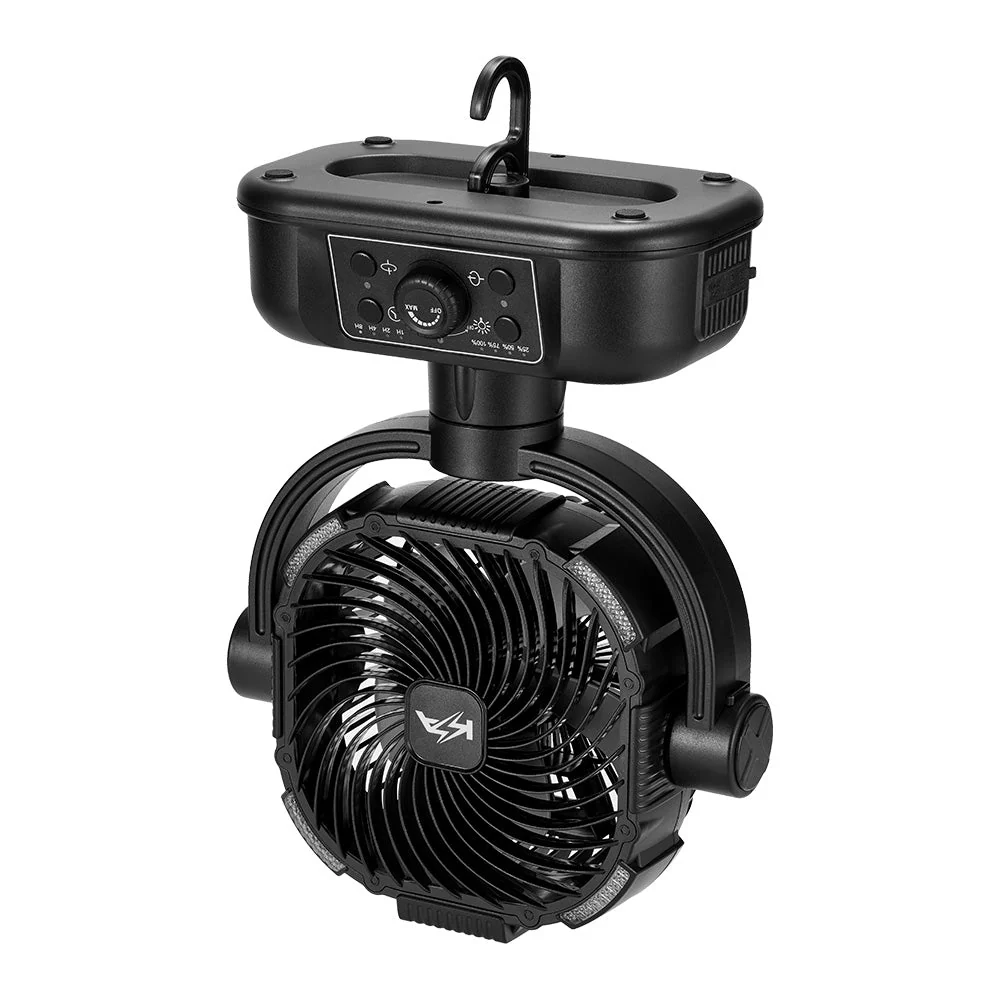 Kickass 360° Oscillating 20,000mAh Camping Fan with Power Bank & Light - Image 11