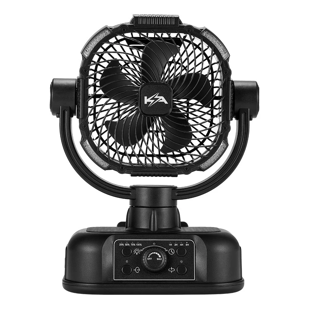 Kickass 360° Oscillating 20,000mAh Camping Fan with Power Bank & Light - Image 5