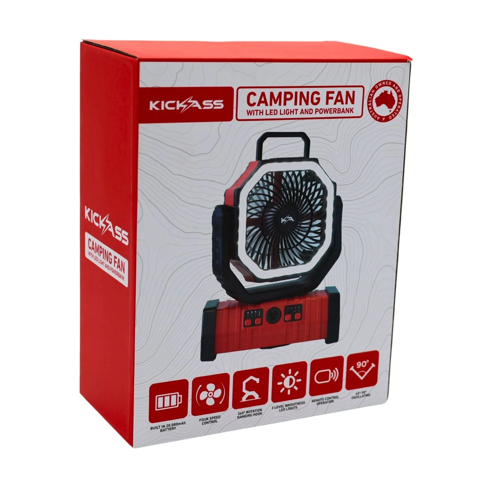 KickAss Fan with LED Light & Power Bank - Image 16