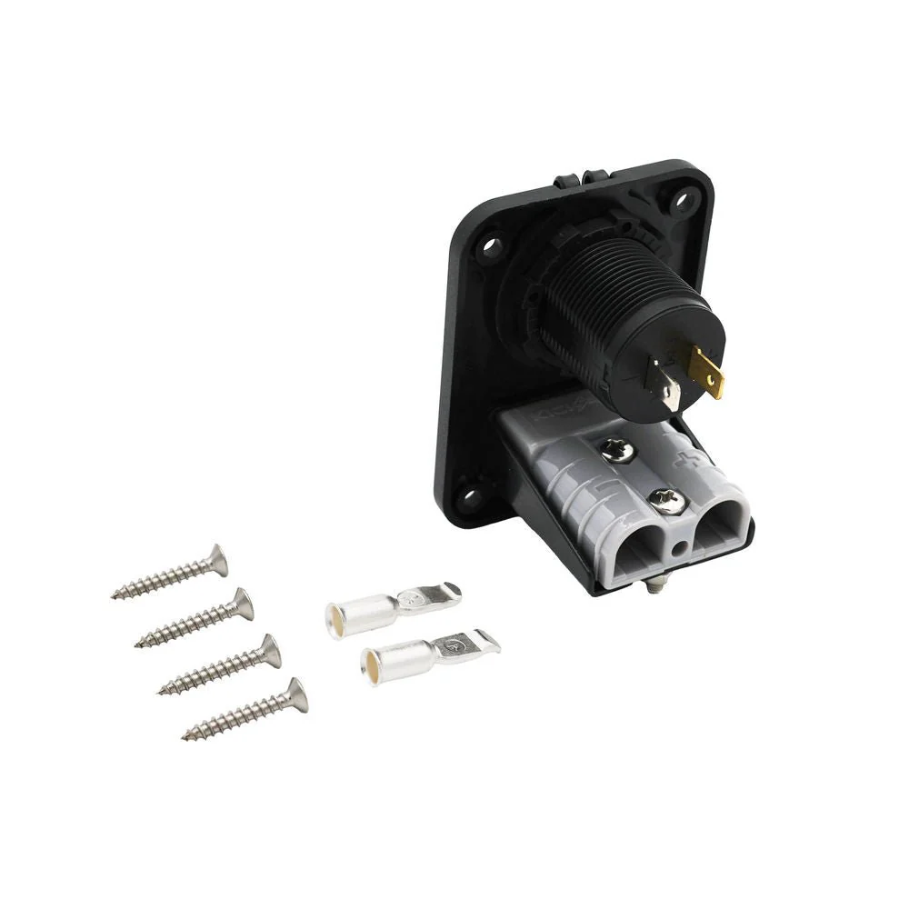 KickAss Double Flush Mount Housing - 50A Anderson Style Plug (USB A+C) - Image 3
