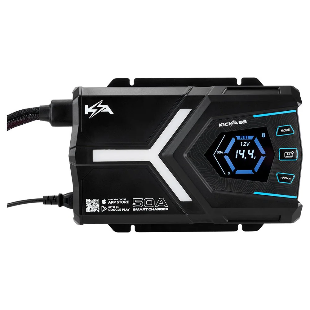 KickAss Flexicharge 12V 50A ACDC Smart Battery Charger For Lead Acid, AGM & Lithium Batteries + Integrated Bluetooth - Image 2