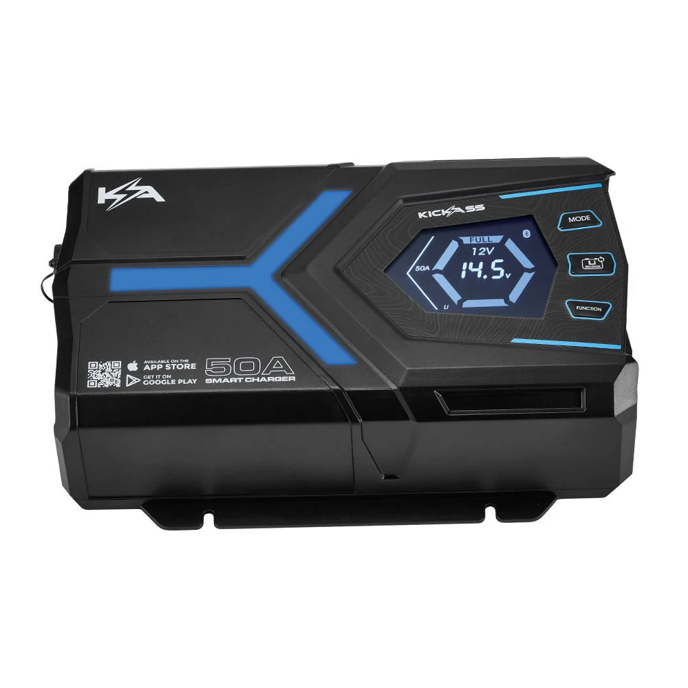 KickAss Flexicharge 12V 50A ACDC Smart Battery Charger For Lead Acid, AGM & Lithium Batteries + Integrated Bluetooth - Image 4