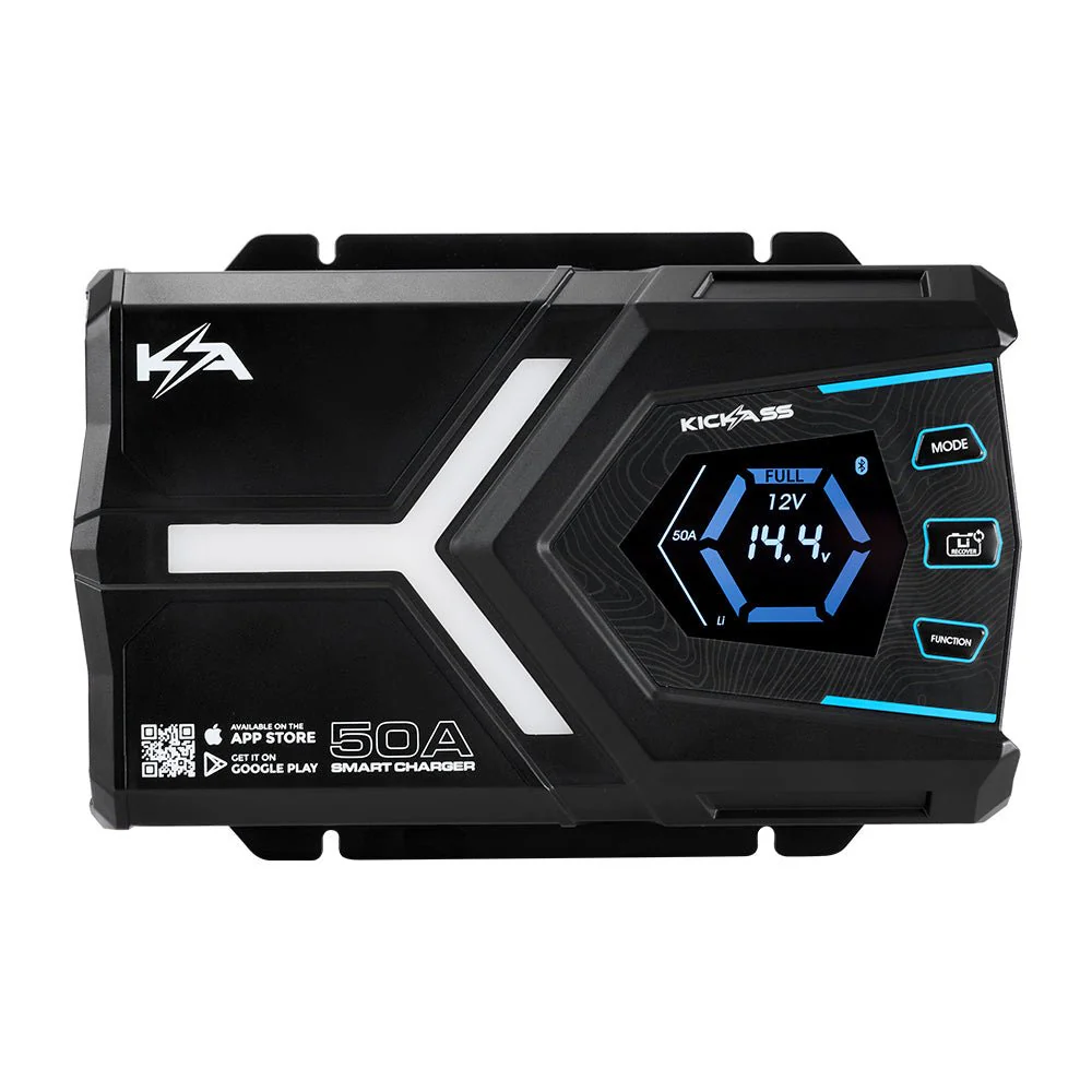KickAss Flexicharge 12V 50A ACDC Smart Battery Charger For Lead Acid, AGM & Lithium Batteries + Integrated Bluetooth - Image 5