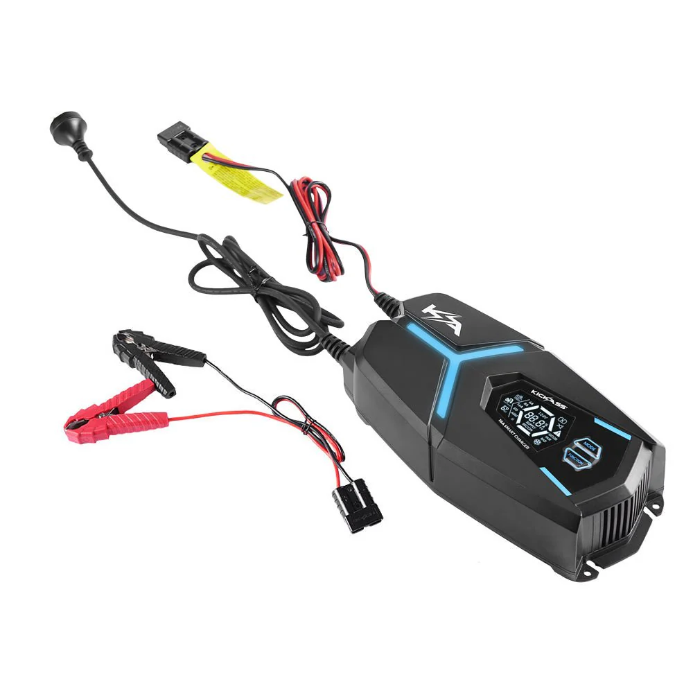 KickAss Flexicharge 12V 16A ACDC Smart Battery Charger For Lead Acid, AGM & Lithium Batteries