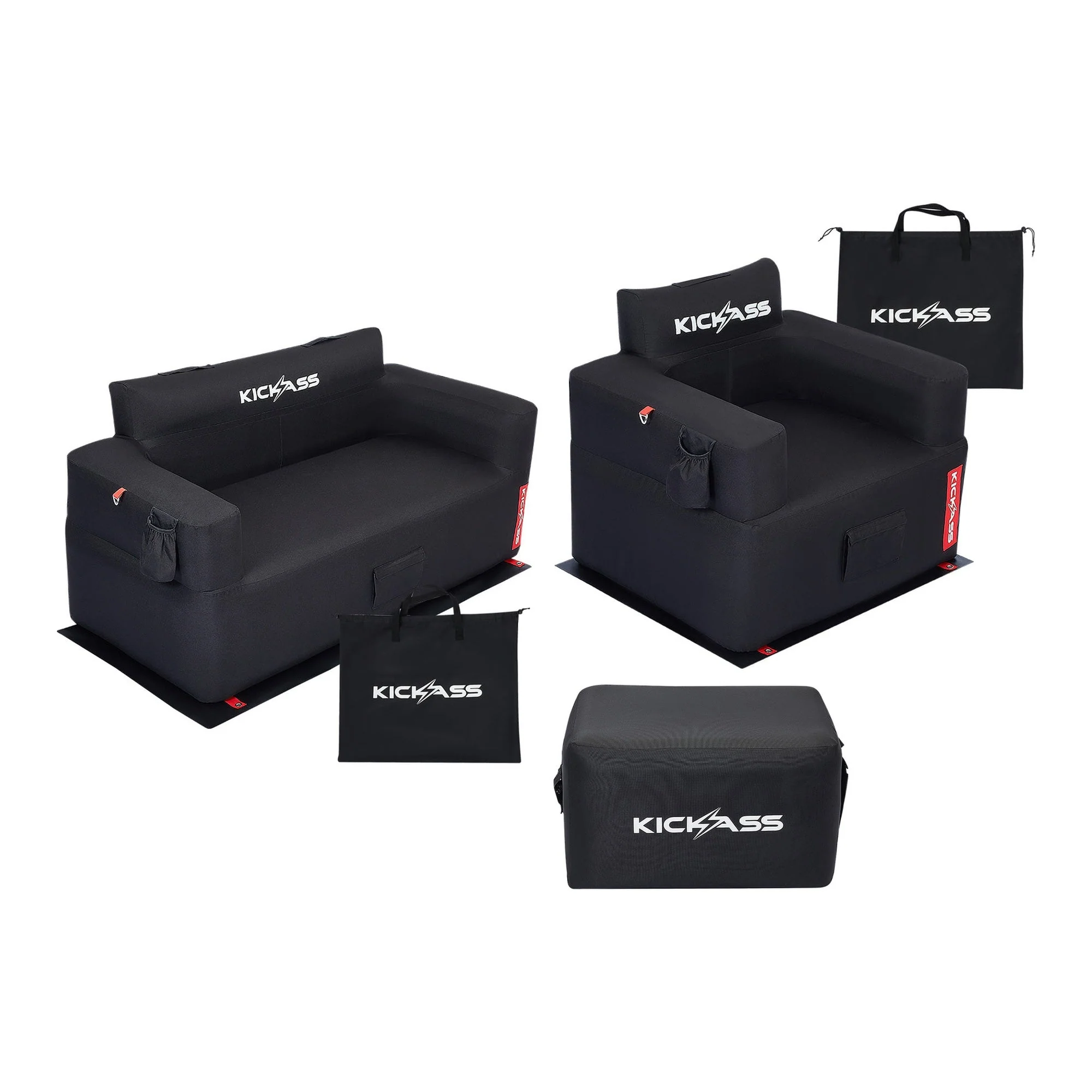 KickAss Inflatable Sofa Bundle with Armchair and Ottoman
