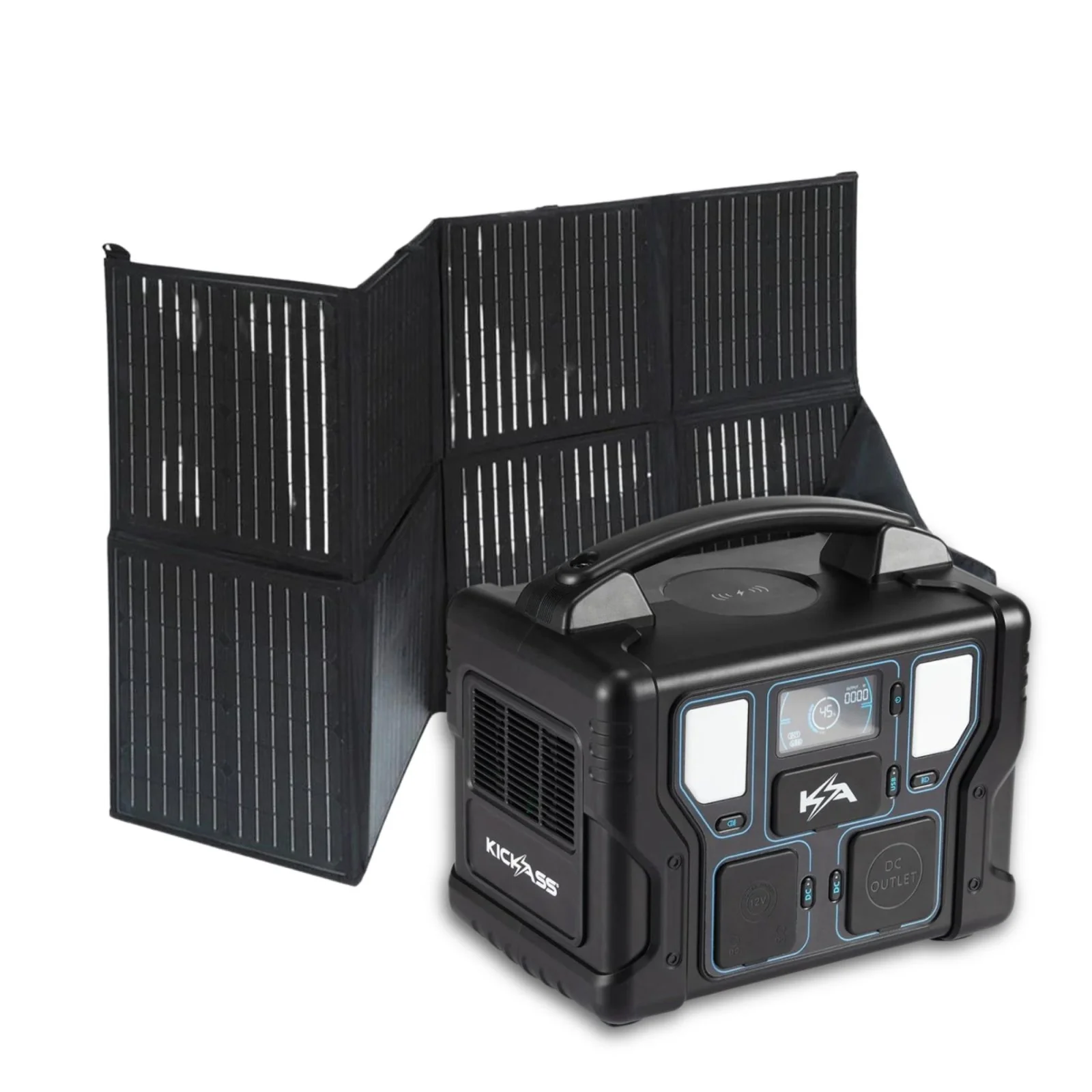 KickAss KickCharge DC500 Power Station + 160W Solar Generator Kit