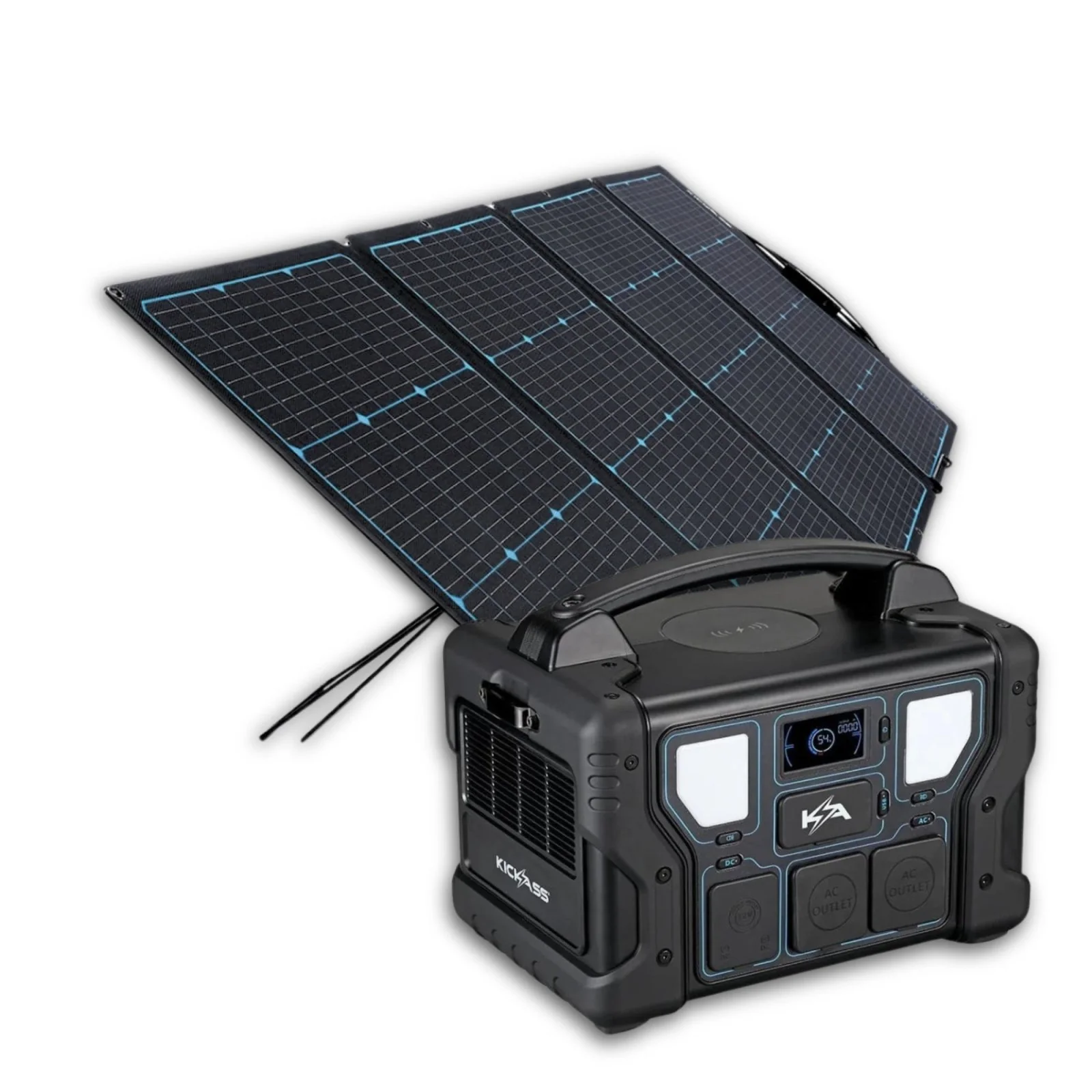 KickAss KickCharge 700W Power Station + 240W Solar Generator Kit