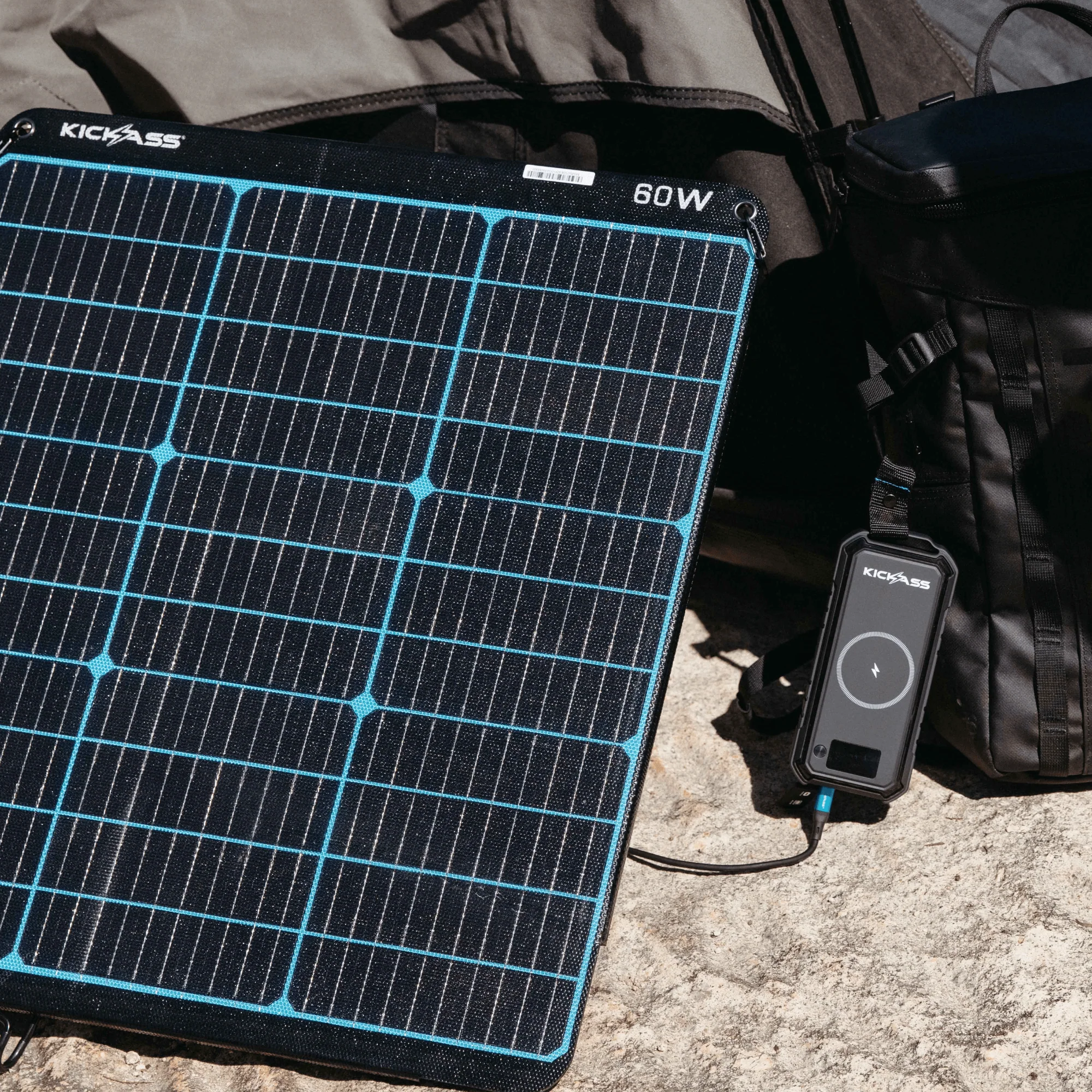 KickAss KickCharge Swag Power Pack 24000mAh + 60W Portable Solar Panel Bundle - Image 2