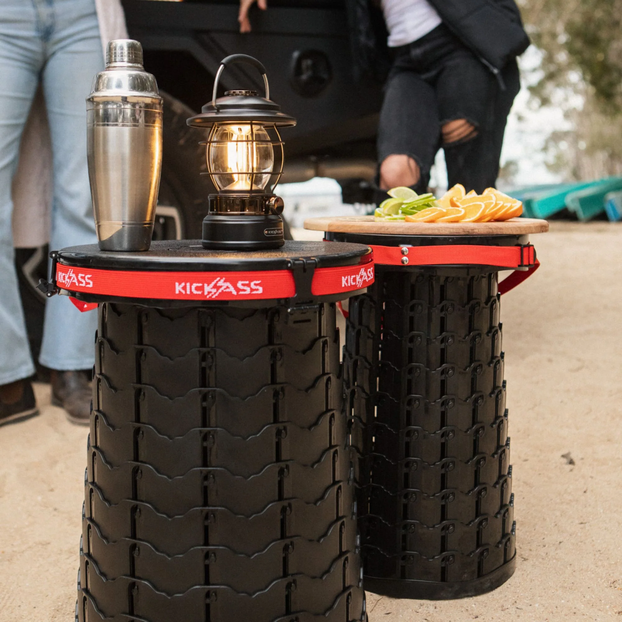 KickAss Large Portable Outdoor Pop Up Stool/Bin with Lid - Image 4