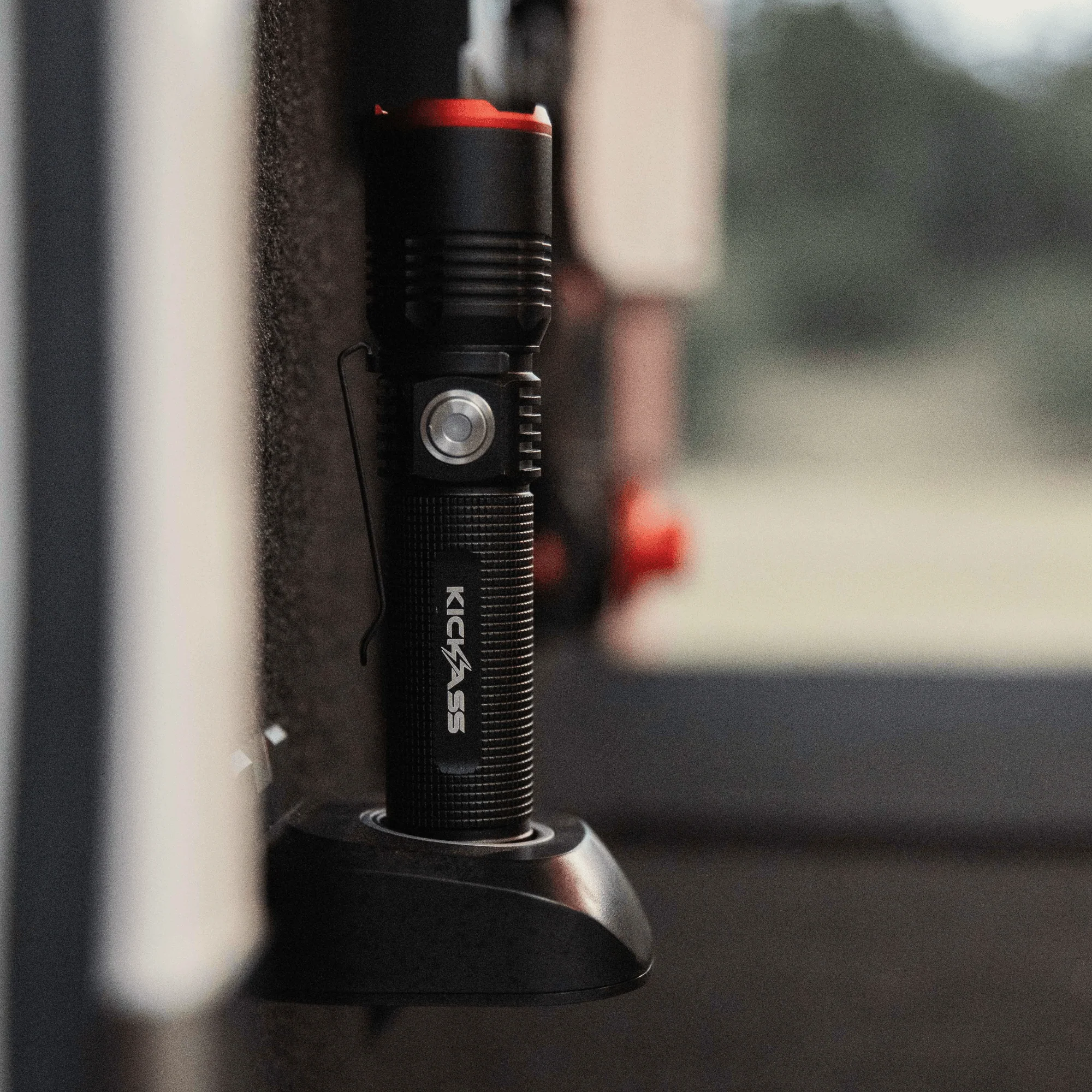 KickAss LED Torch Flashlight with Charging Dock & Wall Mount - Image 2