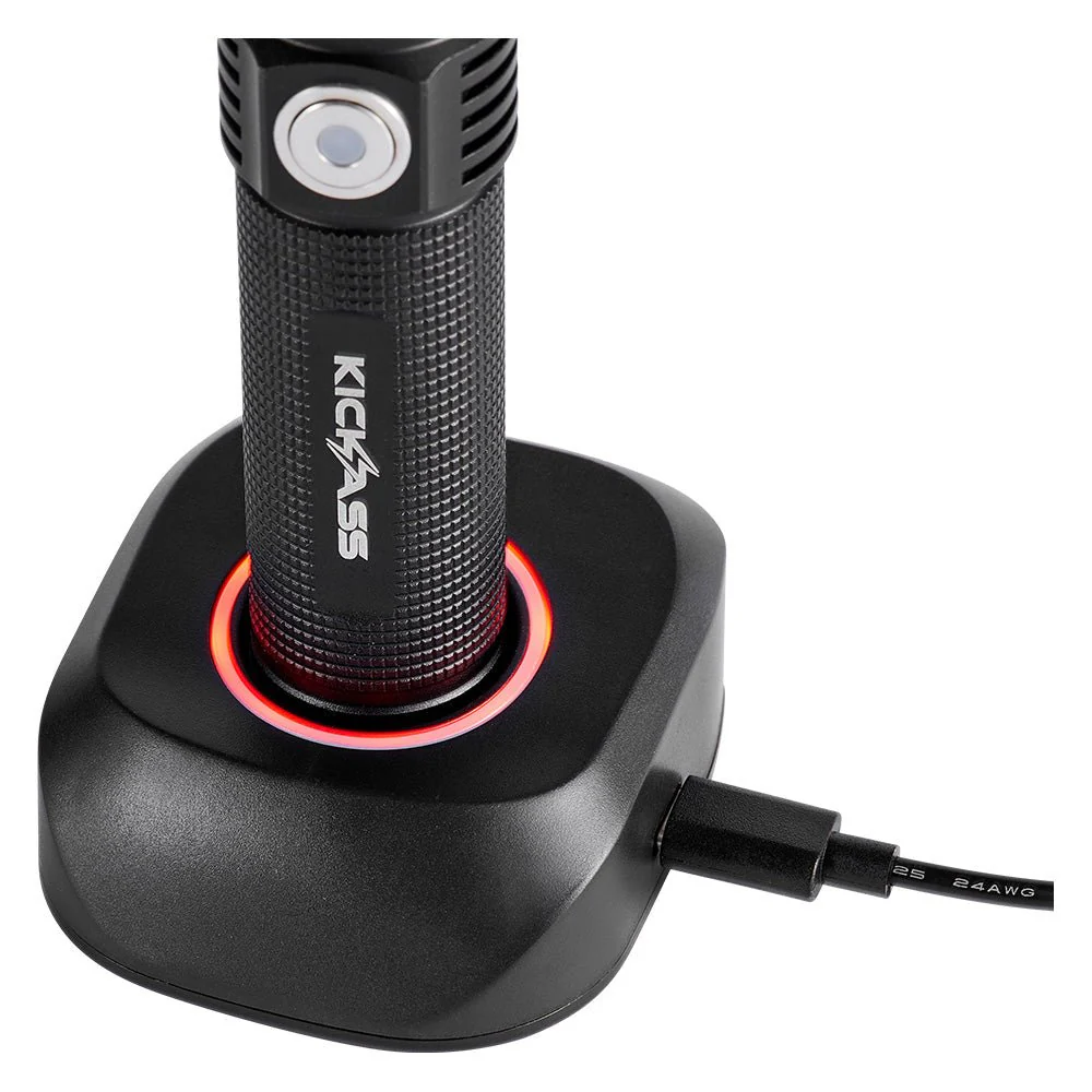 KickAss LED Torch Flashlight with Charging Dock & Wall Mount - Image 3