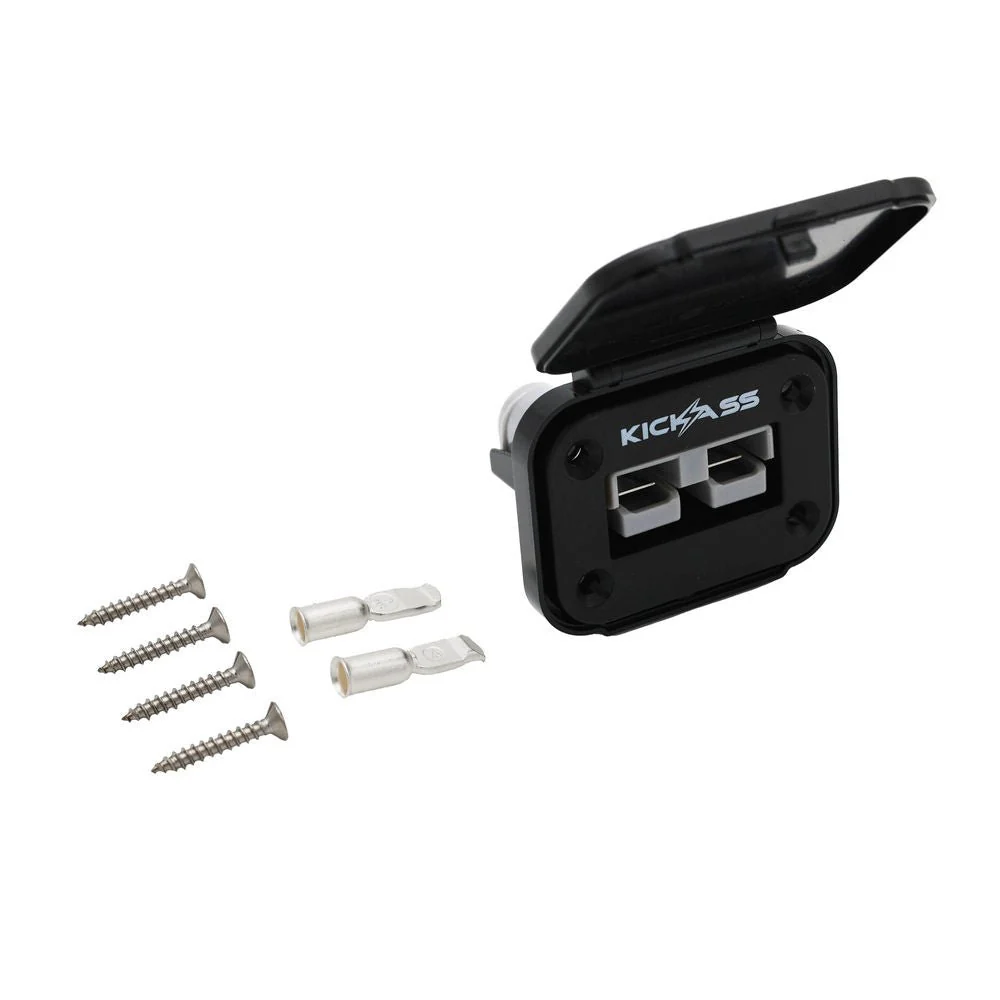 KickAss Panel Mount 50A Anderson Style Connector with Dust Cover - Image 2