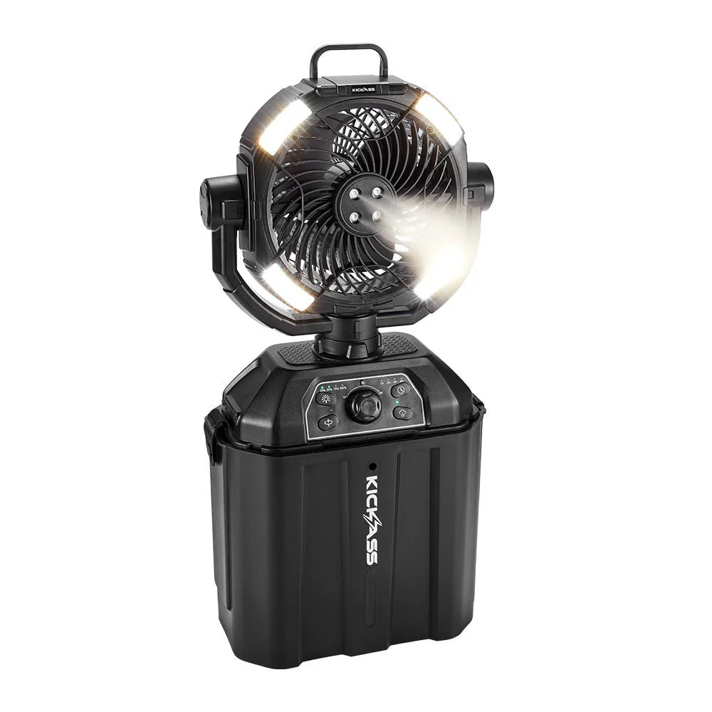 KickAss Portable 20,000mAh Misting Fan + 12V Anderson USB Fast Charger Bundle - Image 2