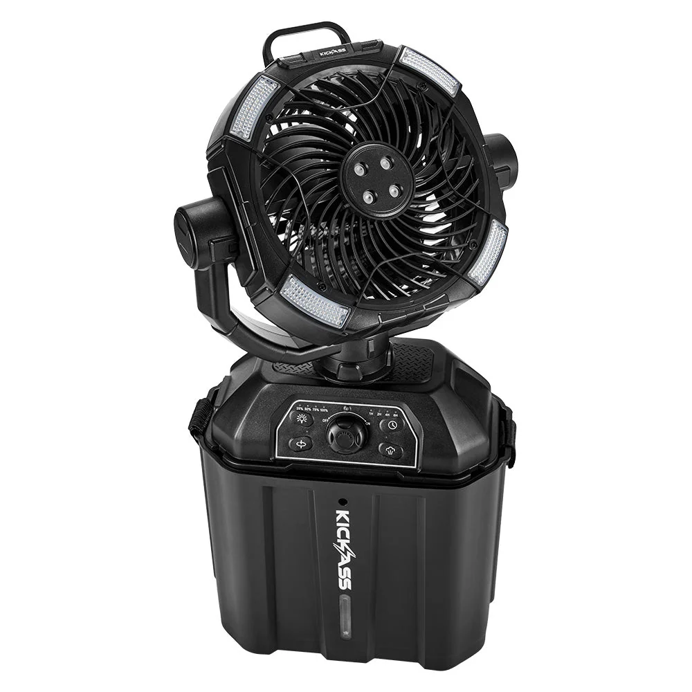 KickAss Portable 20,000mAh Misting Fan with LED & Power Bank for Camping - Image 4