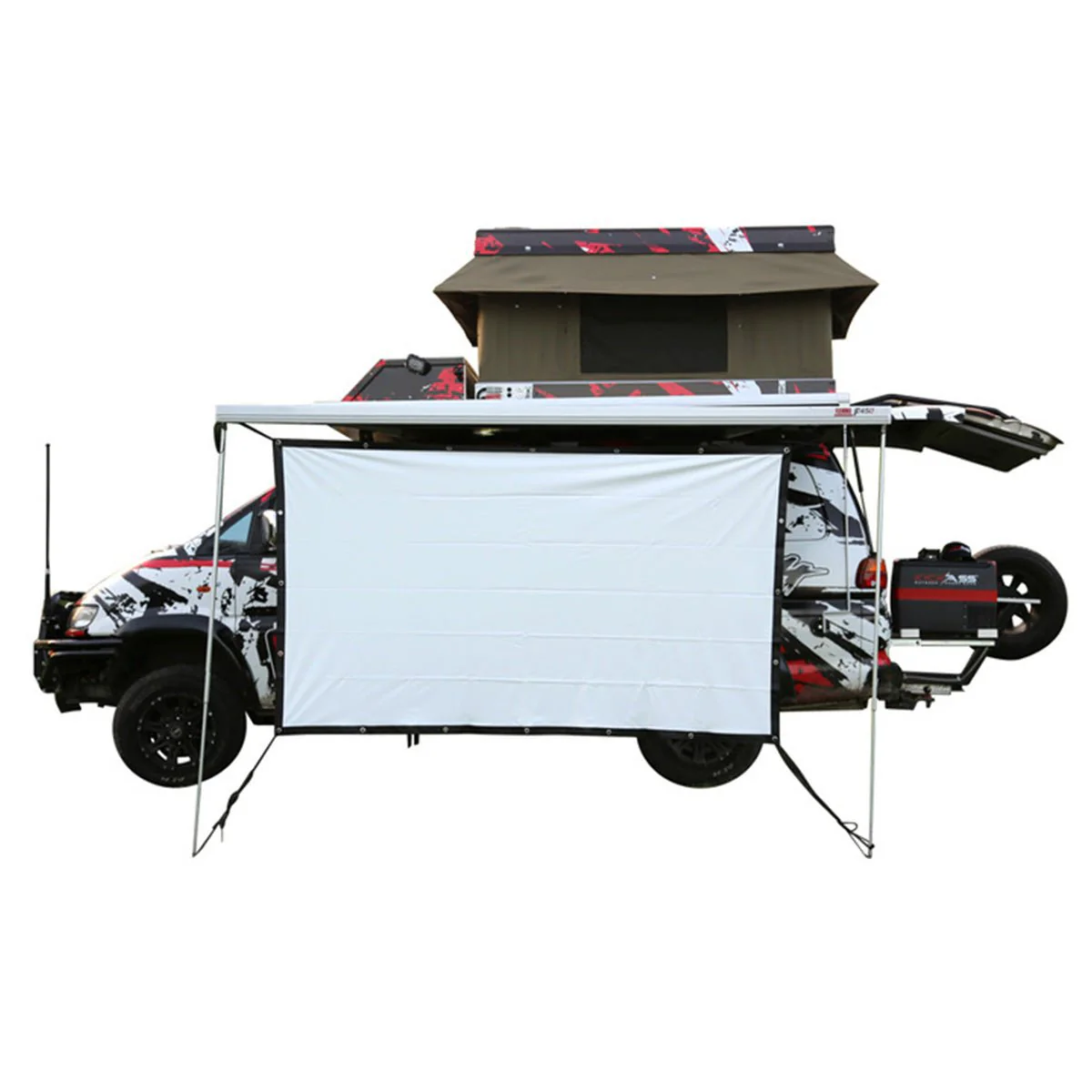 KickAss Portable Outdoor Cinema Projector Screen with Eyelets - 100" - Image 3