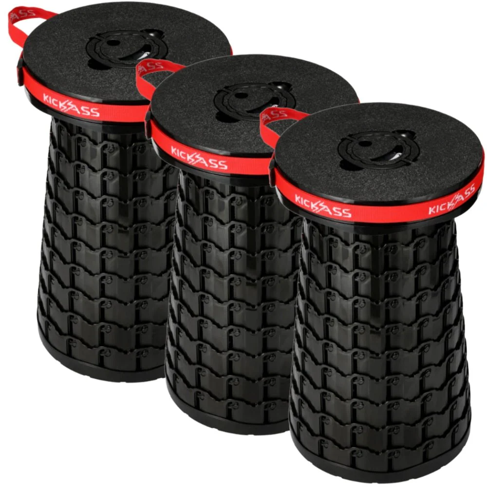 KickAss Portable Outdoor Pop Up Stools Bundle - 3 Stools