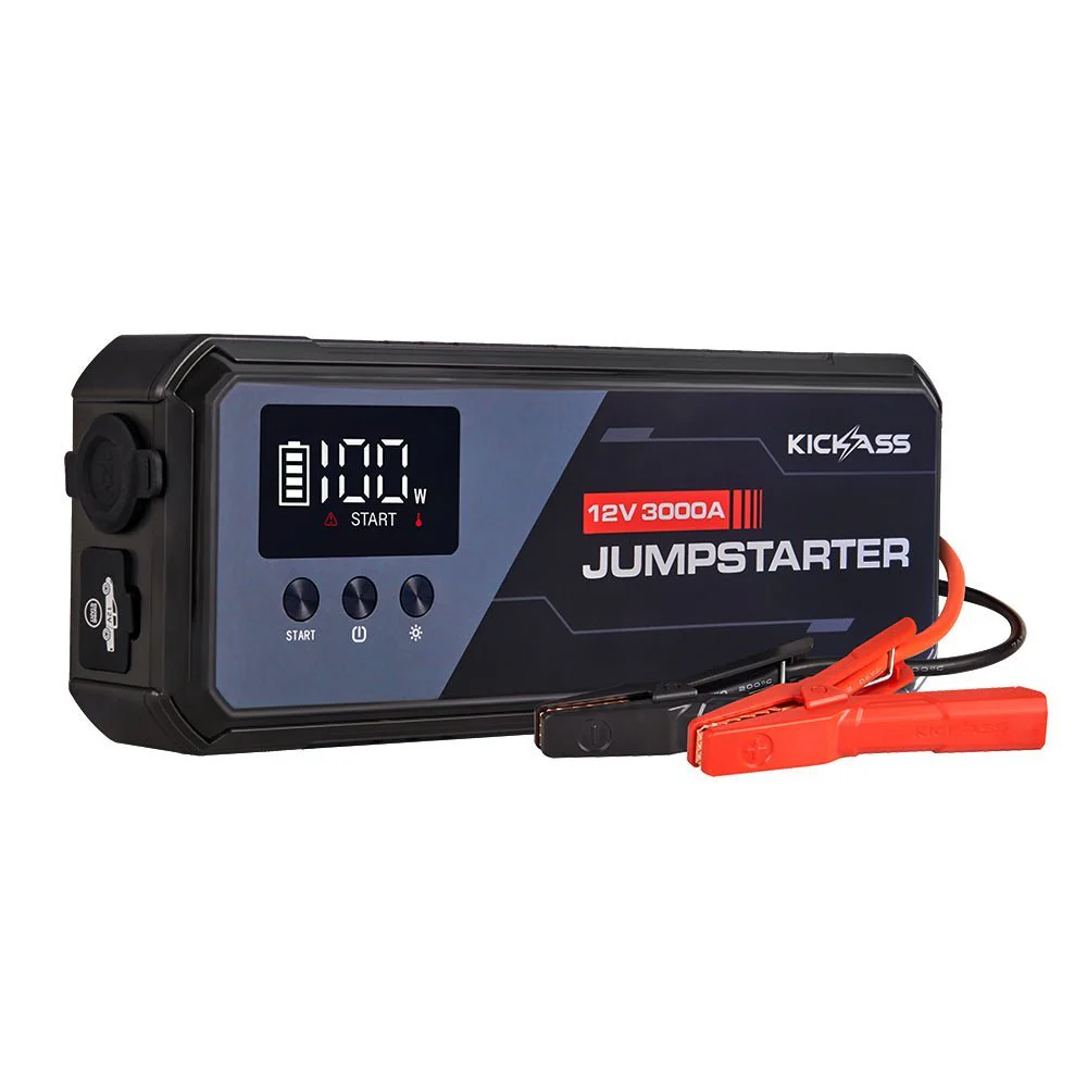 KickAss Power Boost 3000A Jump Starter Bundle with 100W Car Charger and USB-C Cable - Image 2