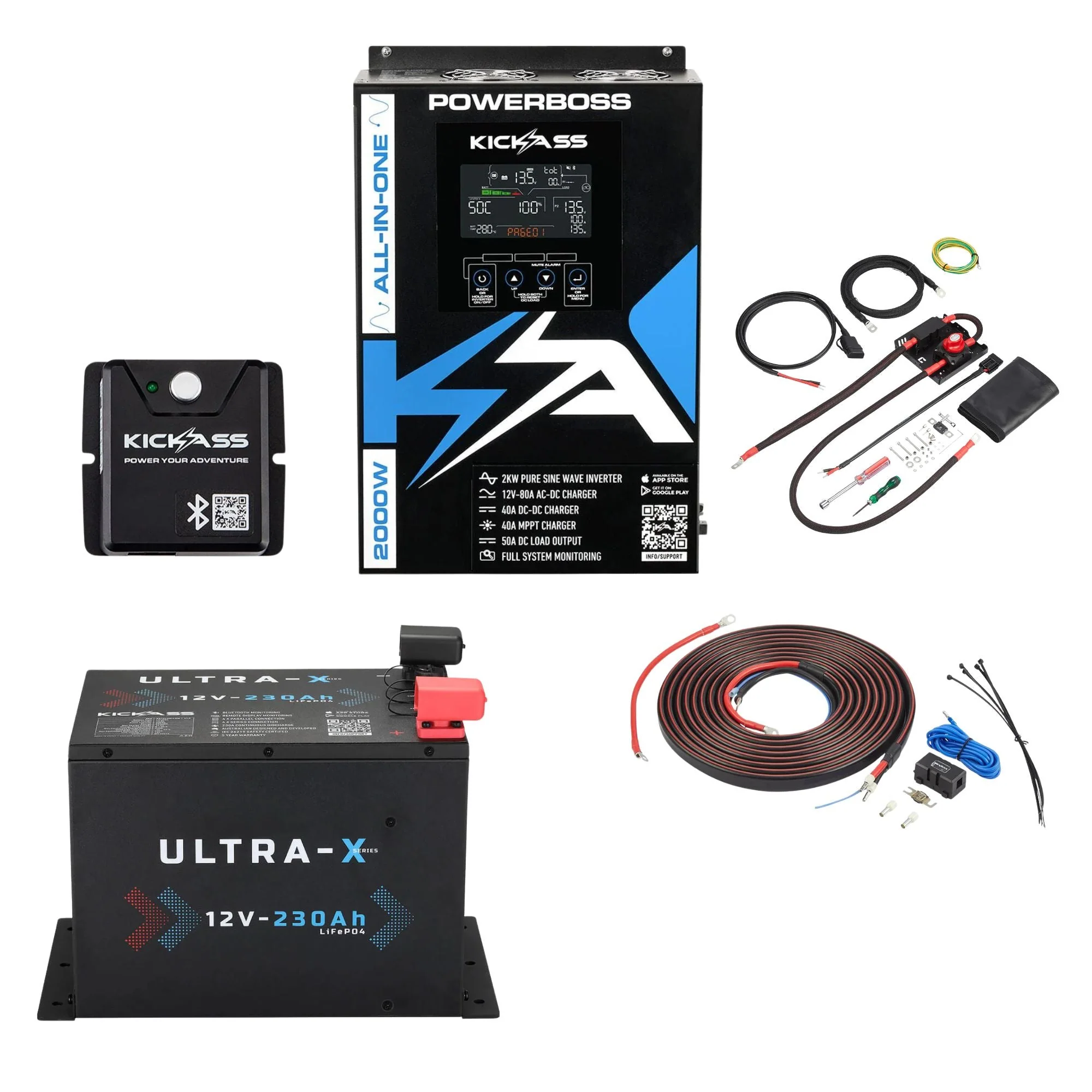 KickAss PowerBoss Canopy Base Kit with 230Ah Lithium Battery
