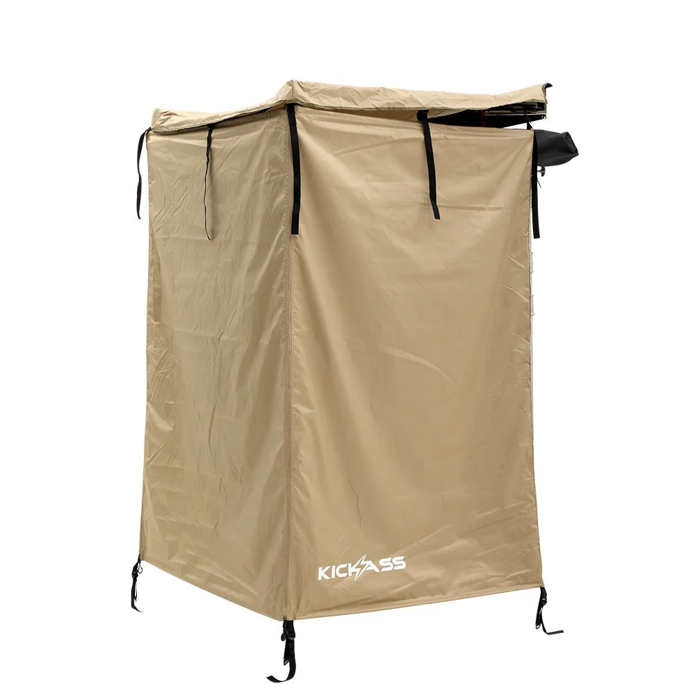 KickAss Premium Shower Awning with Swing Arm & LED Light Strip - Image 2