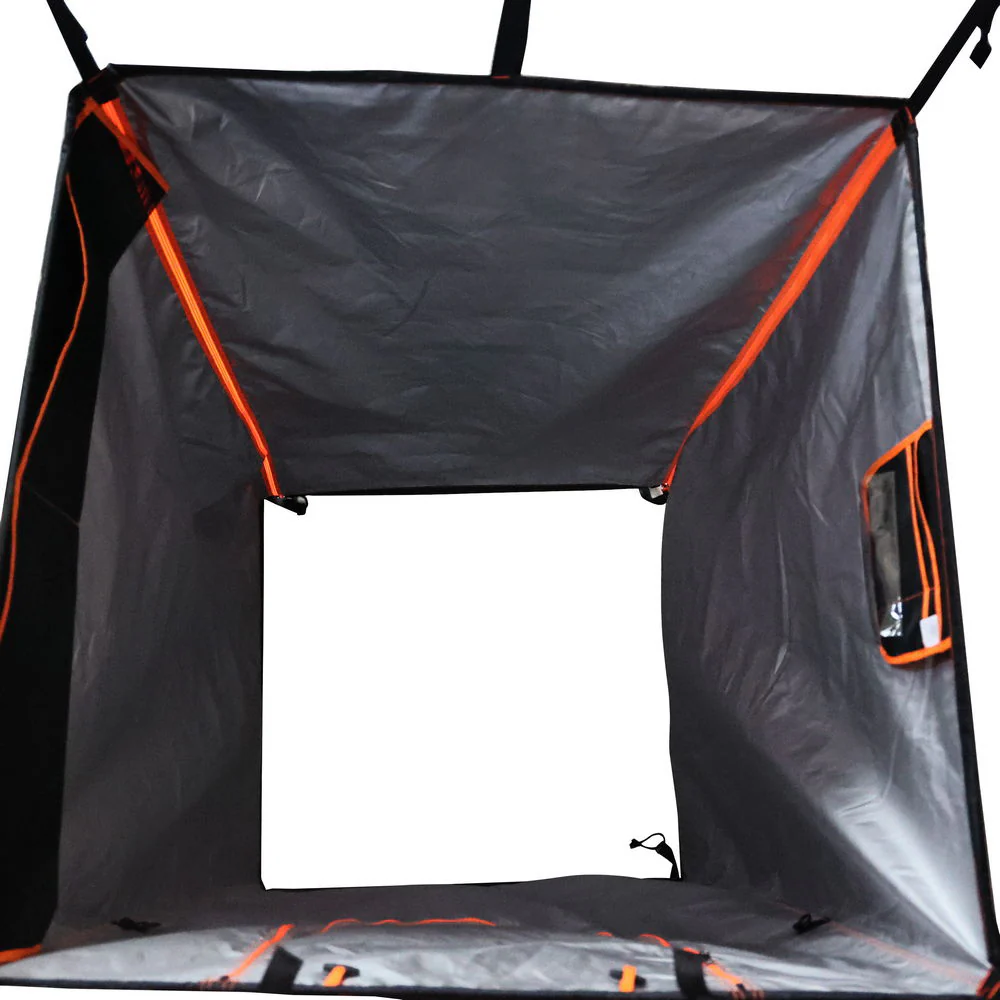 KickAss Premium Shower Awning - Black & Orange - Image 5