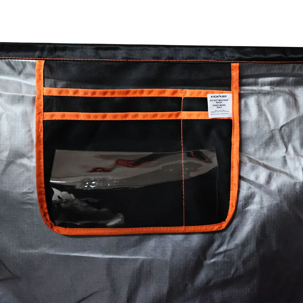 KickAss Premium Shower Awning - Black & Orange - Image 6